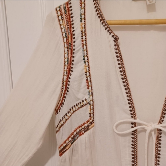 Zara Trafaluc Embroidered Boho Long Jacket - Picture 11 of 11